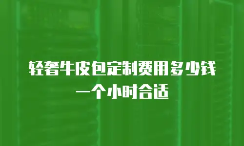 轻奢牛皮包定制费用多少钱一个小时合适