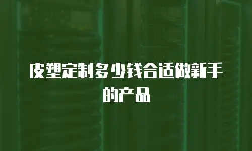 皮塑定制多少钱合适做新手的产品