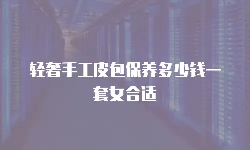 轻奢手工皮包保养多少钱一套女合适