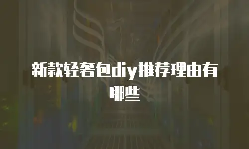 新款轻奢包diy推荐理由有哪些