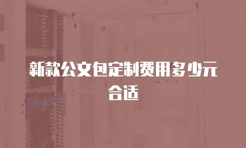 新款公文包定制费用多少元合适