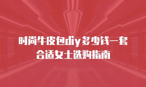 时尚牛皮包diy多少钱一套合适女士选购指南