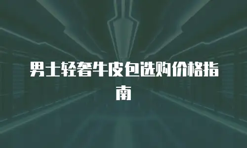 男士轻奢牛皮包选购价格指南