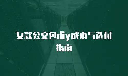 女款公文包diy成本与选材指南