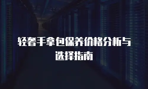 轻奢手拿包保养价格分析与选择指南
