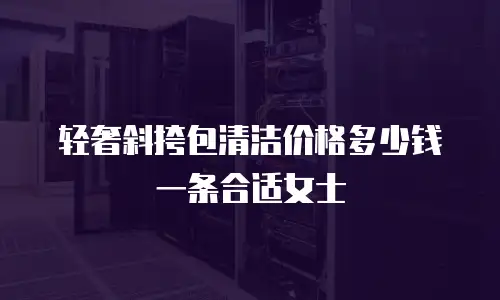 轻奢斜挎包清洁价格多少钱一条合适女士