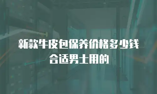 新款牛皮包保养价格多少钱合适男士用的