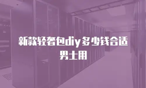 新款轻奢包diy多少钱合适男士用