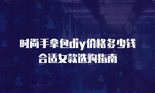时尚手拿包diy价格多少钱合适女款选购指南