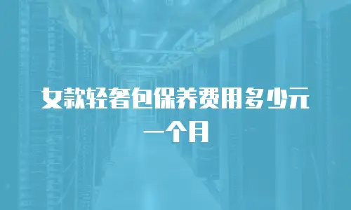 女款轻奢包保养费用多少元一个月