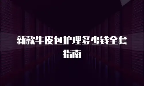 新款牛皮包护理多少钱全套指南