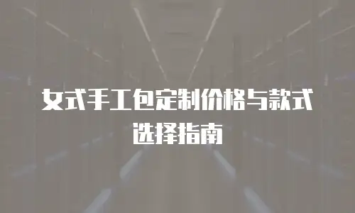 女式手工包定制价格与款式选择指南