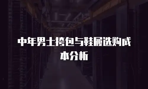 中年男士挎包与鞋履选购成本分析