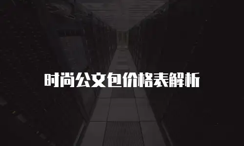 时尚公文包价格表解析