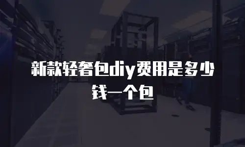 新款轻奢包diy费用是多少钱一个包