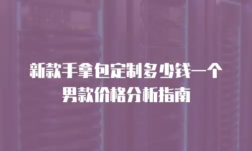 新款手拿包定制多少钱一个男款价格分析指南