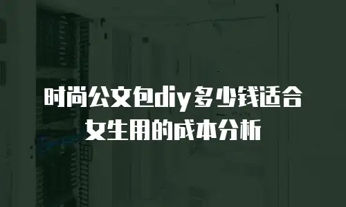 时尚公文包diy多少钱适合女生用的成本分析