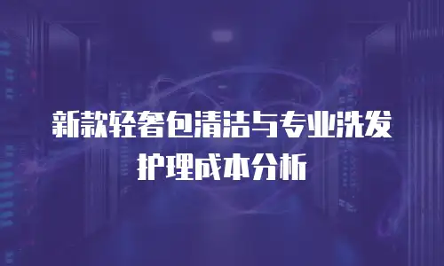 新款轻奢包清洁与专业洗发护理成本分析