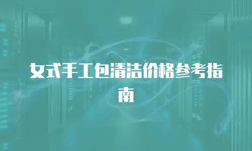 女式手工包清洁价格参考指南