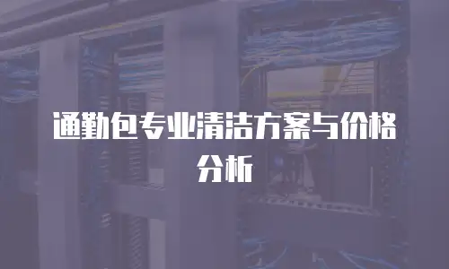 通勤包专业清洁方案与价格分析
