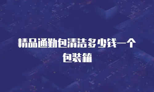 精品通勤包清洁多少钱一个包装箱