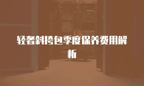 轻奢斜挎包季度保养费用解析