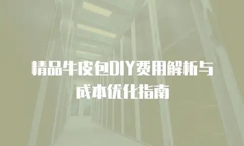 精品牛皮包DIY费用解析与成本优化指南