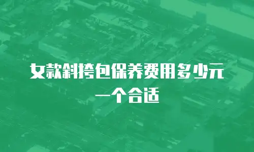 女款斜挎包保养费用多少元一个合适