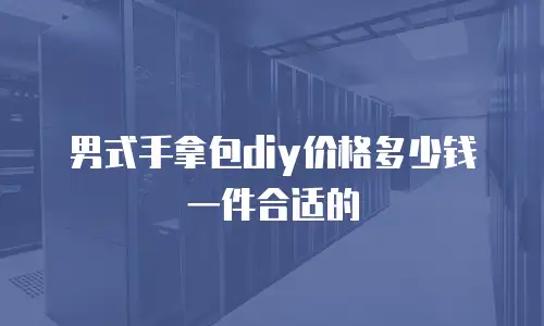 男式手拿包diy价格多少钱一件合适的