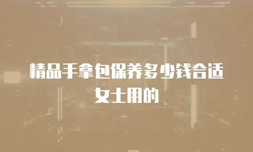 精品手拿包保养多少钱合适女士用的