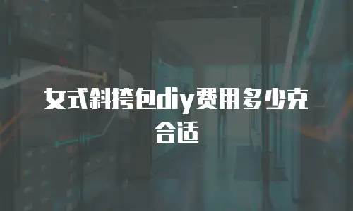 女式斜挎包diy费用多少克合适