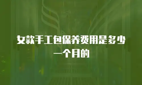 女款手工包保养费用是多少一个月的