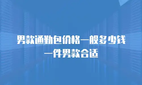 男款通勤包价格一般多少钱一件男款合适