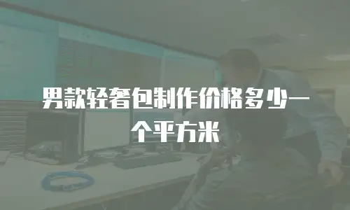 男款轻奢包制作价格多少一个平方米