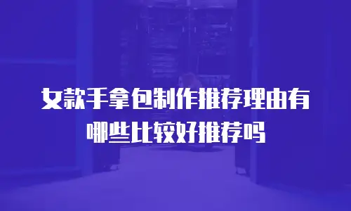 女款手拿包制作推荐理由有哪些比较好推荐吗