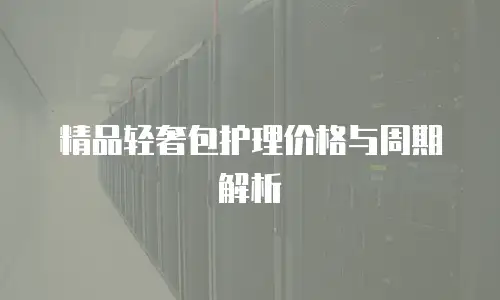 精品轻奢包护理价格与周期解析