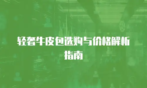 轻奢牛皮包选购与价格解析指南