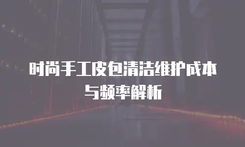 时尚手工皮包清洁维护成本与频率解析