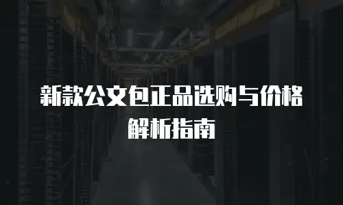 新款公文包正品选购与价格解析指南
