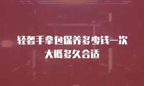 轻奢手拿包保养多少钱一次大概多久合适