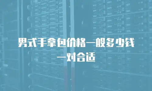 男式手拿包价格一般多少钱一对合适