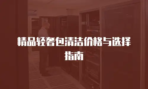 精品轻奢包清洁价格与选择指南