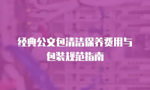 经典公文包清洁保养费用与包装规范指南