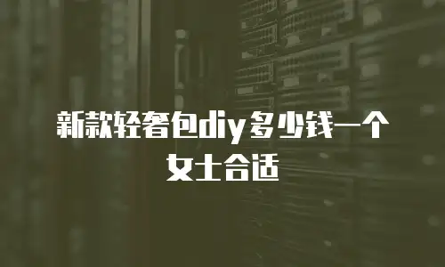 新款轻奢包diy多少钱一个女士合适