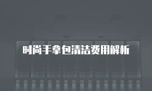 时尚手拿包清洁费用解析