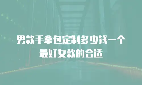 男款手拿包定制多少钱一个最好女款的合适