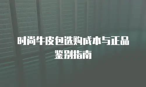 时尚牛皮包选购成本与正品鉴别指南