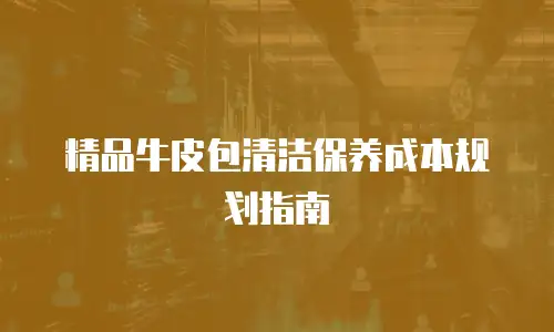 精品牛皮包清洁保养成本规划指南
