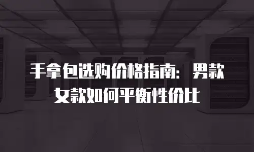 手拿包选购价格指南：男款女款如何平衡性价比