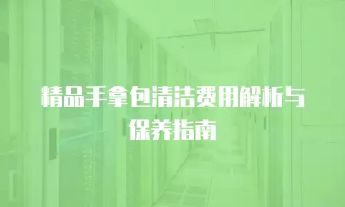 精品手拿包清洁费用解析与保养指南